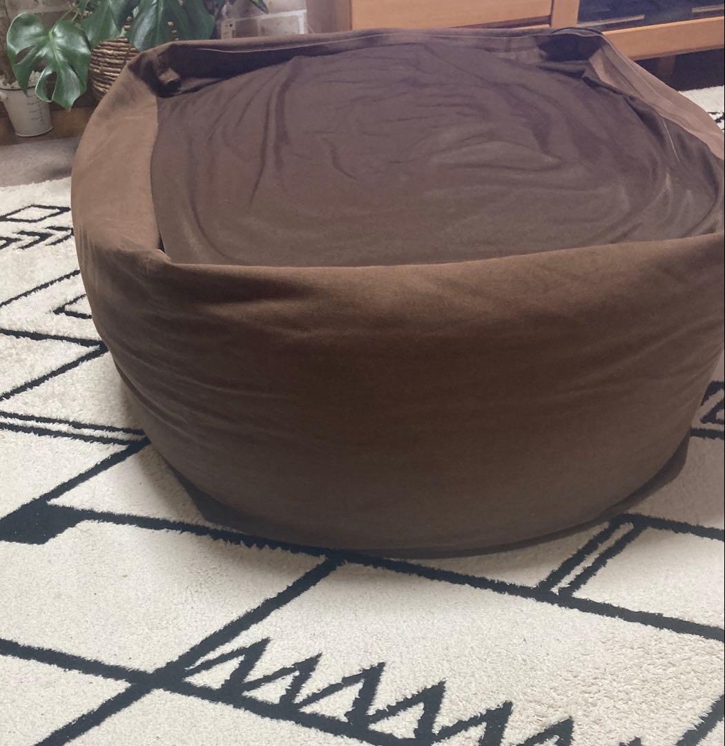 【お値下げ】無印良品　ビーズクッション体にフィットするソファ大　65×65×43