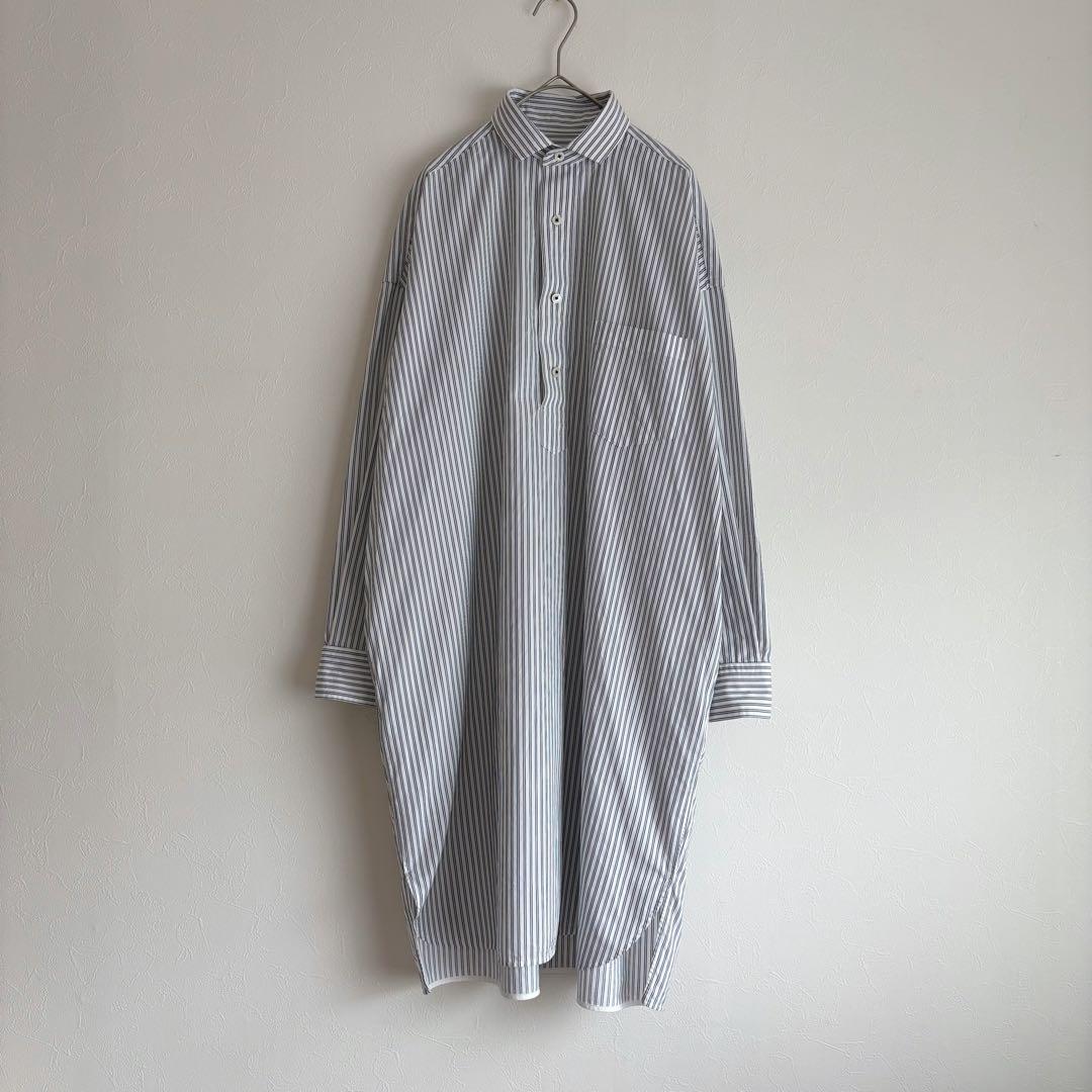 【美品】ティッカ スクエアビッグロングシャツ プルオーバー チュニック 日本製