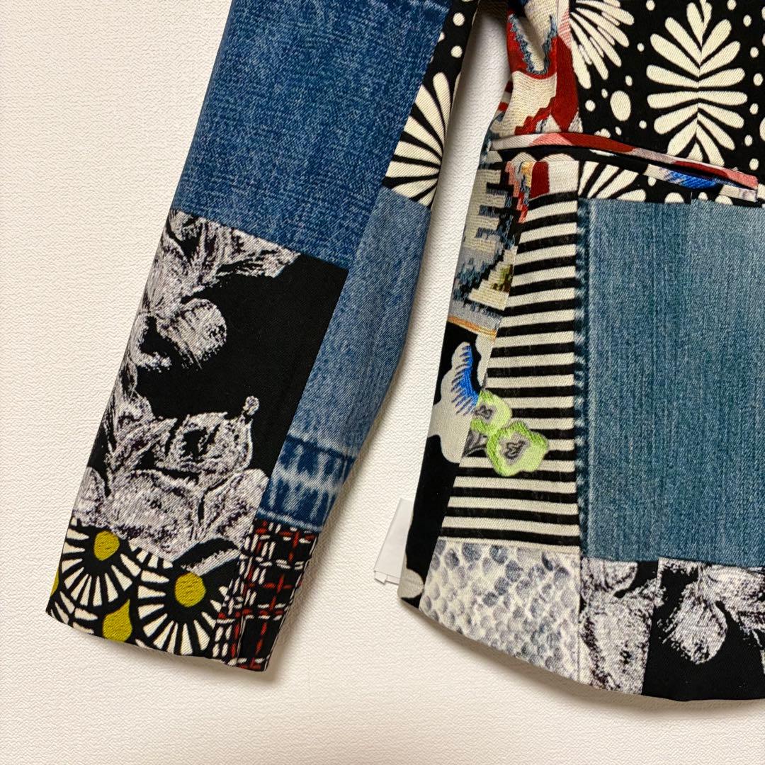 Desigual デシグアル デニムパッチワーク テーラードジャケット ブレザー