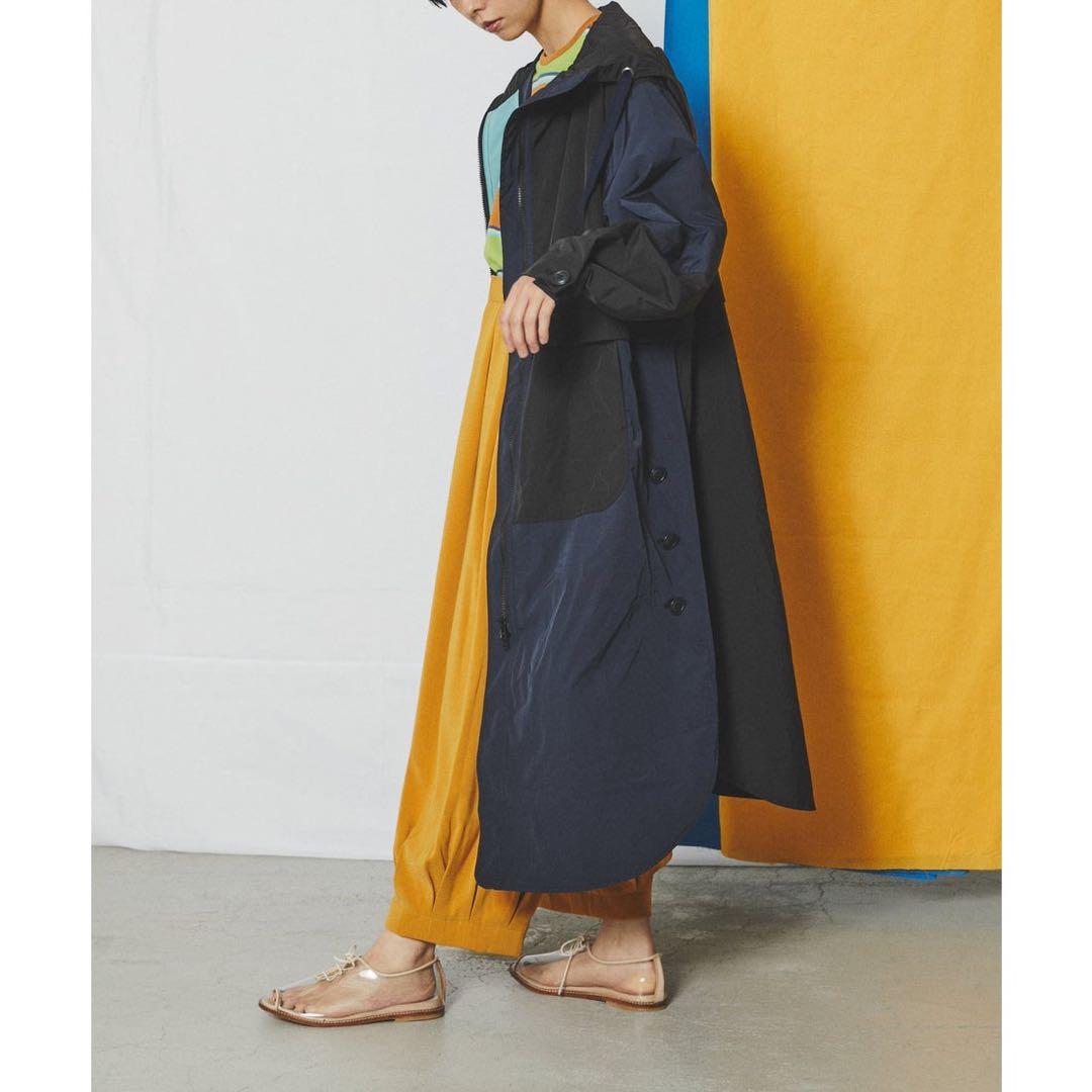 HeRIN.CYE 撥水マウンテンロングコート　ネイビー