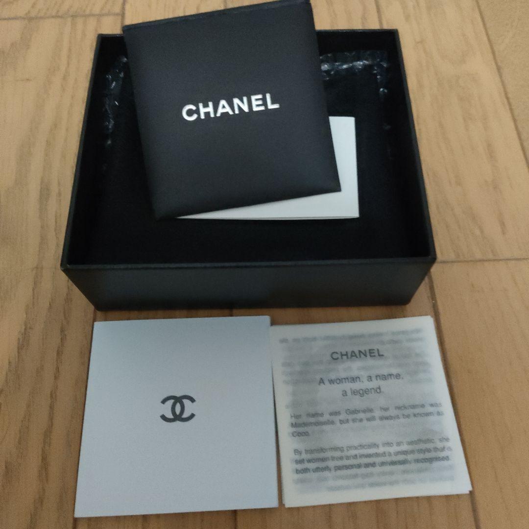 CHANEL ブラック ナイロン 三つ折り財布
