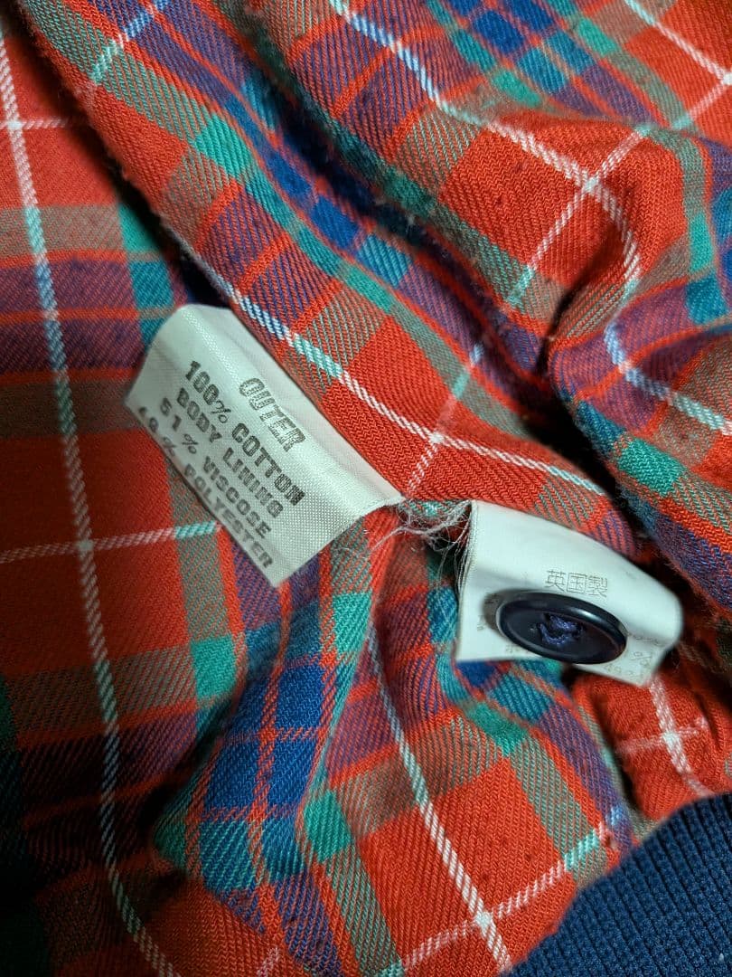 【英国製】BARACUTA G9 OPTIジップ期 ネイビー コットン100%