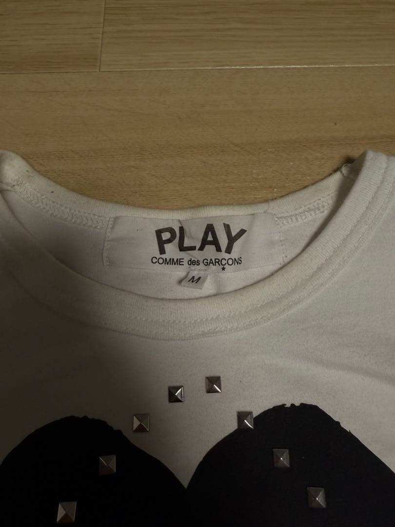 PLAY ハートデザイン Tシャツ ホワイト