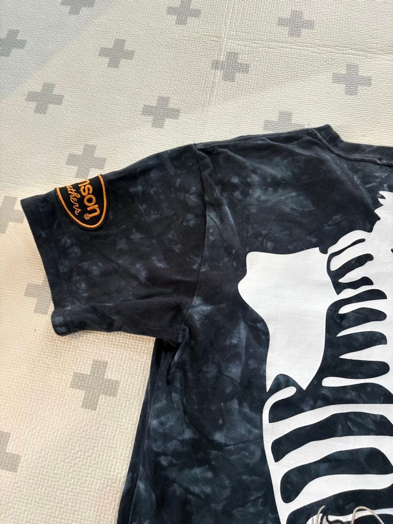 【美品】VANSON トムとジェリー コラボ Tシャツ 骨 スカル タイダイ L