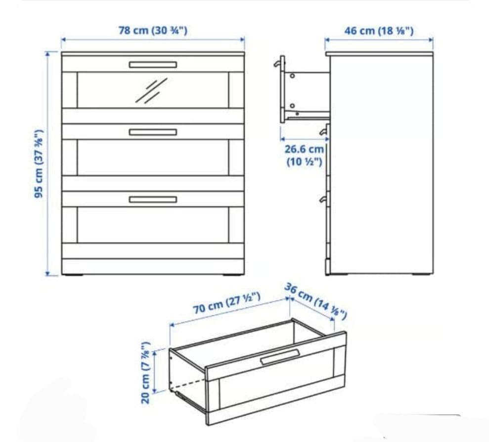 IKEA BRIMNES イケア ブリムネス チェスト①