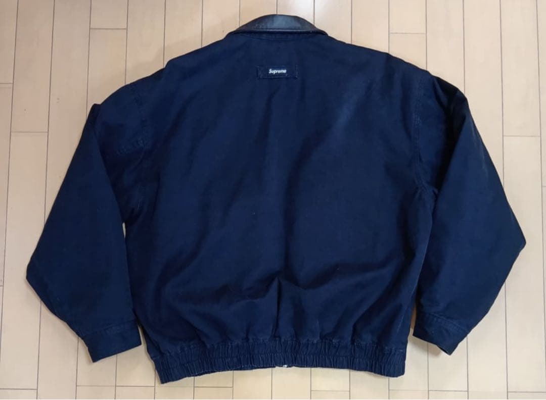Supreme Leather Collar Utility Jacket 黒