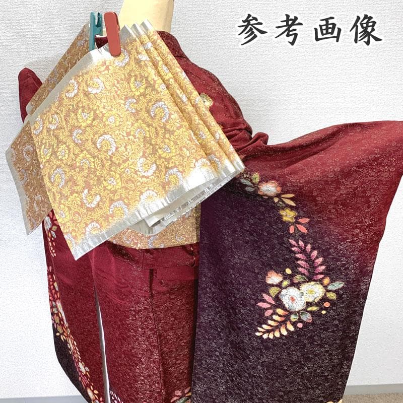 603z27〇鈴乃屋 翠山工房 徳永憲峯 振袖 身幅広め 金通し 辻が花〇成人式