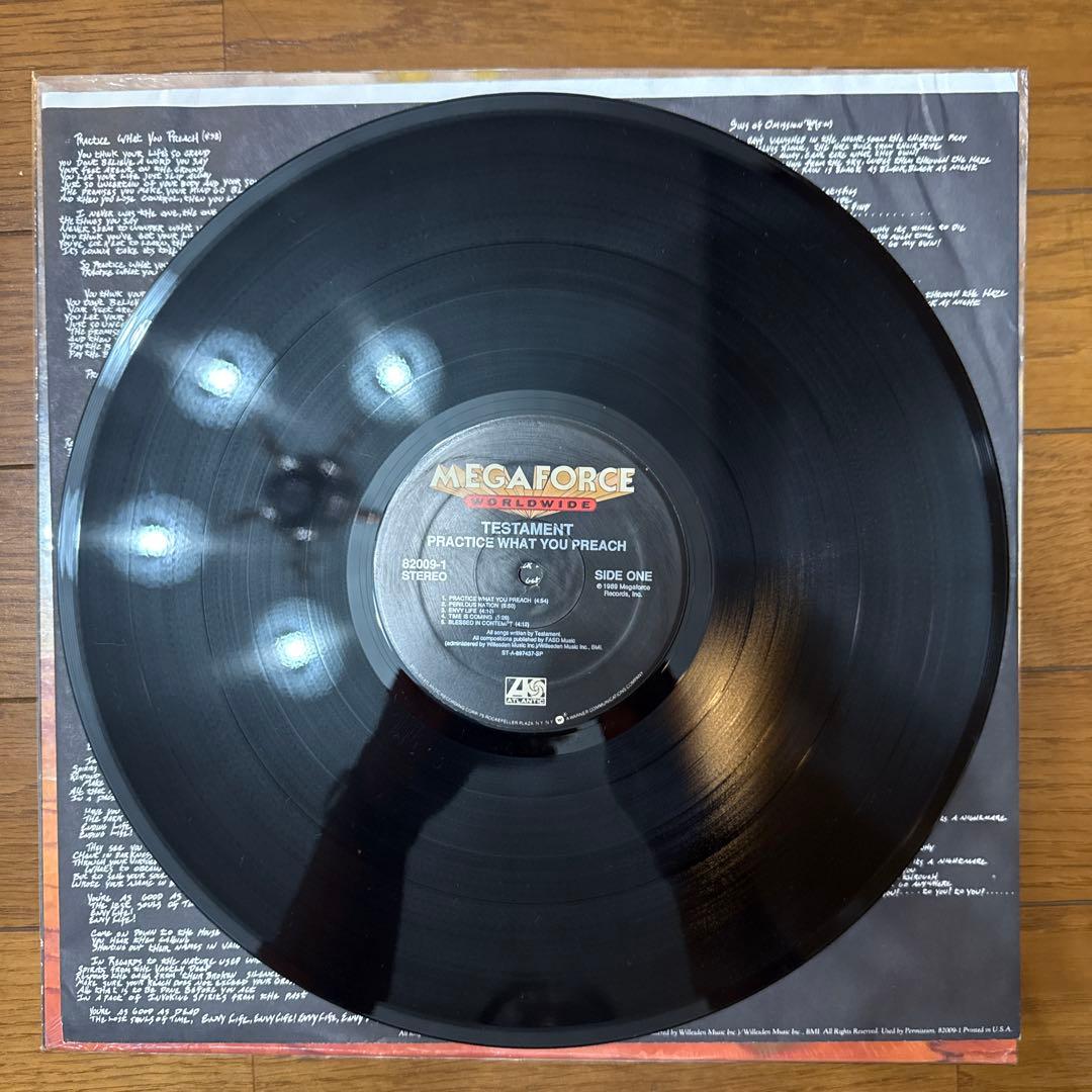 激レア TESTAMENT PRACTICE WHAT YOU〜 レコード LP