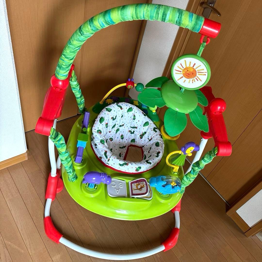 【美品】はらぺこあおむし ジャンパルー 日本育児 アクティビティジャンパー