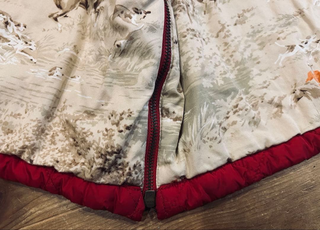 ベスト 古着 90s Lauren ローレン 赤 キルティング XL 極美品