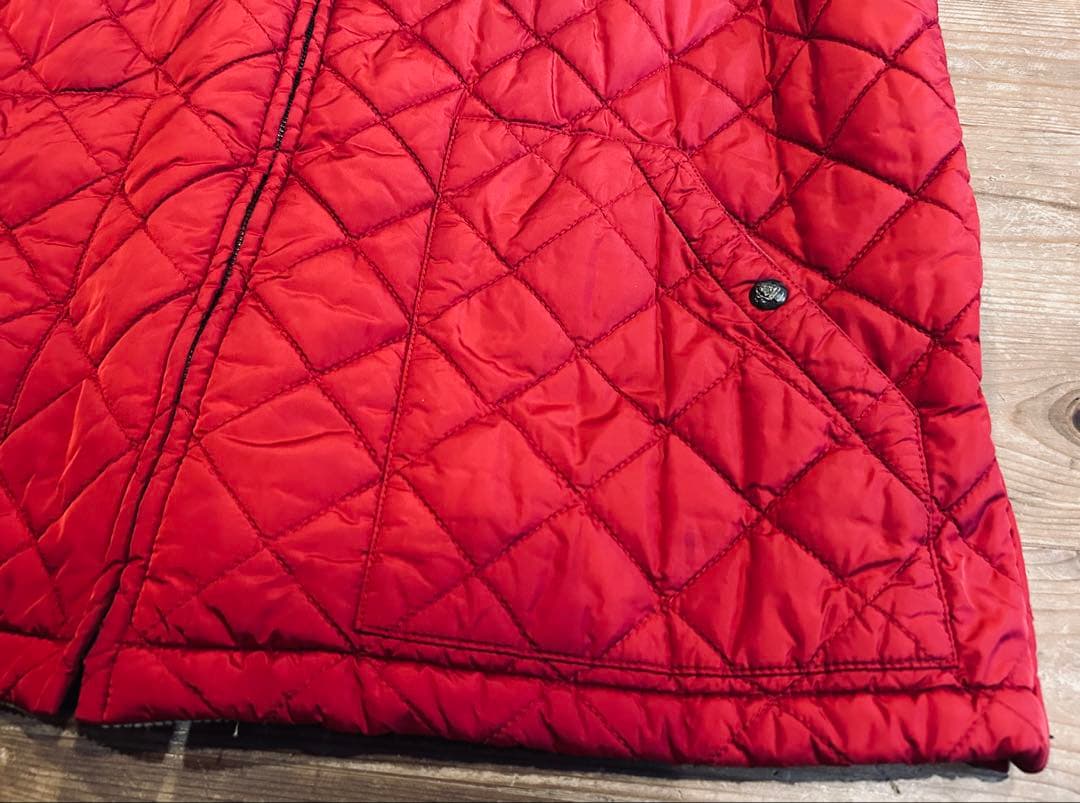 ベスト 古着 90s Lauren ローレン 赤 キルティング XL 極美品