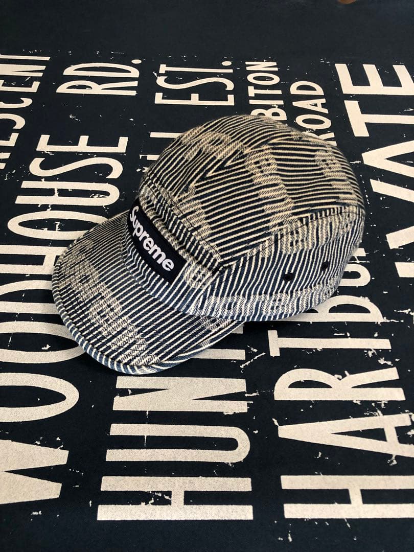 Supreme Denim Camp Cap Stripe ヒッコリー　完売品