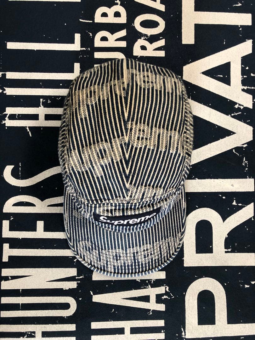 Supreme Denim Camp Cap Stripe ヒッコリー　完売品