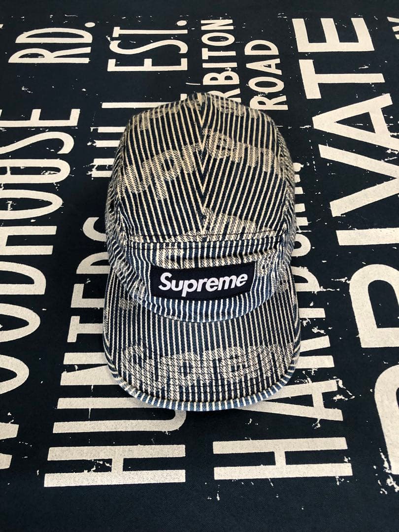 Supreme Denim Camp Cap Stripe ヒッコリー　完売品