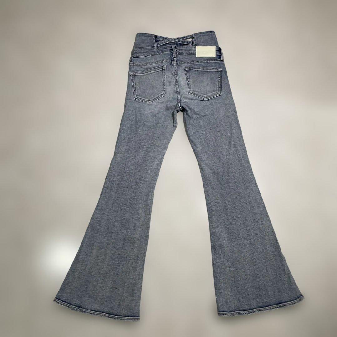 GYDA ハイウエストバッククロスフレアパンツ　ジェイダ　XS