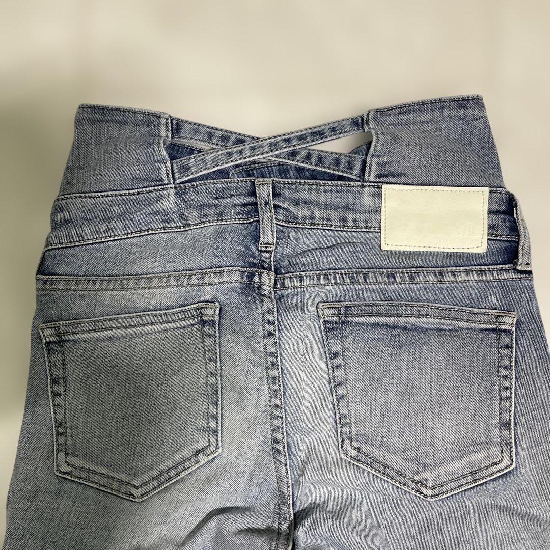 GYDA ハイウエストバッククロスフレアパンツ　ジェイダ　XS