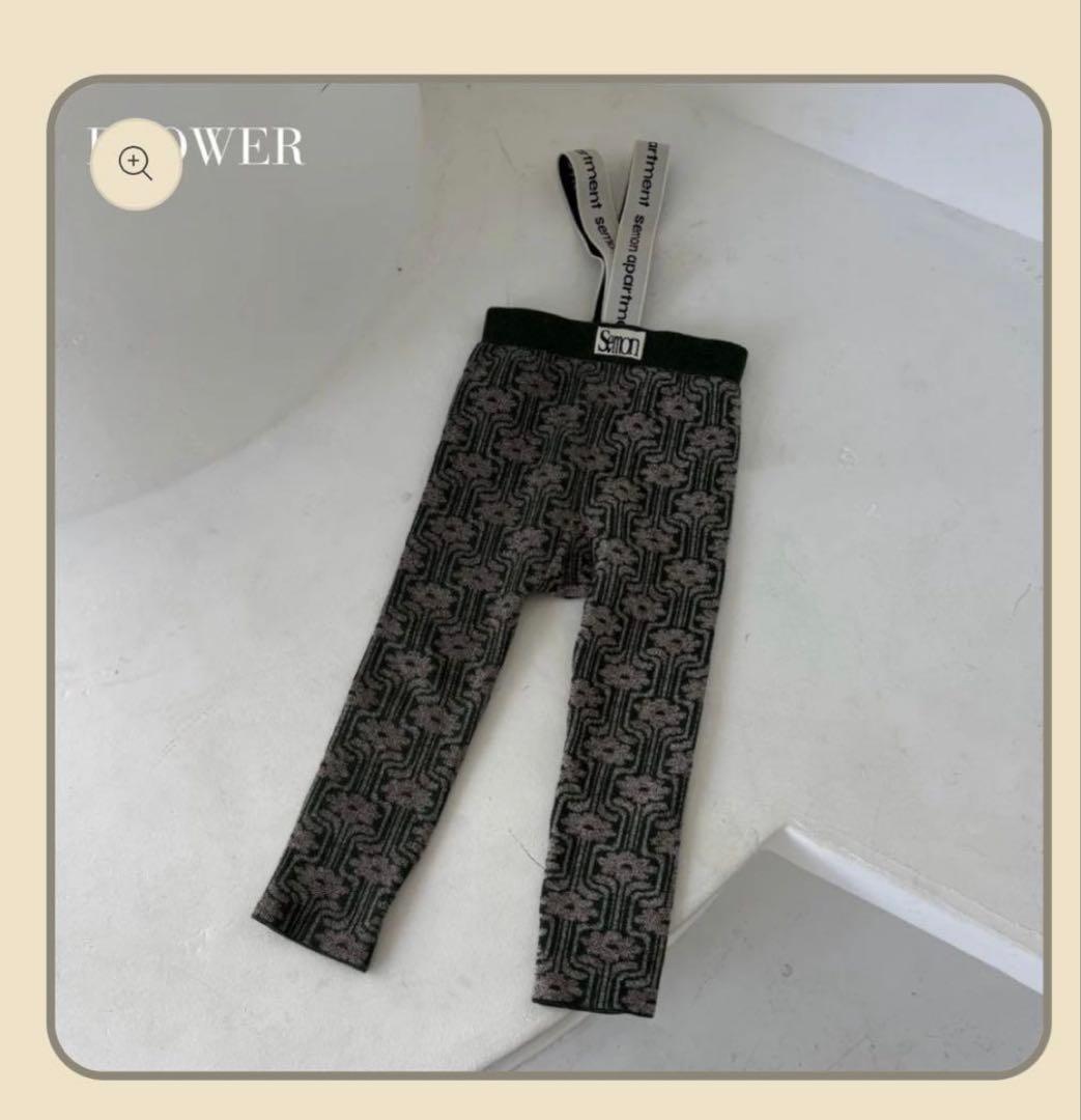 Semon SUSPENDER LEGGINS 【FLOWER】 1y-2y