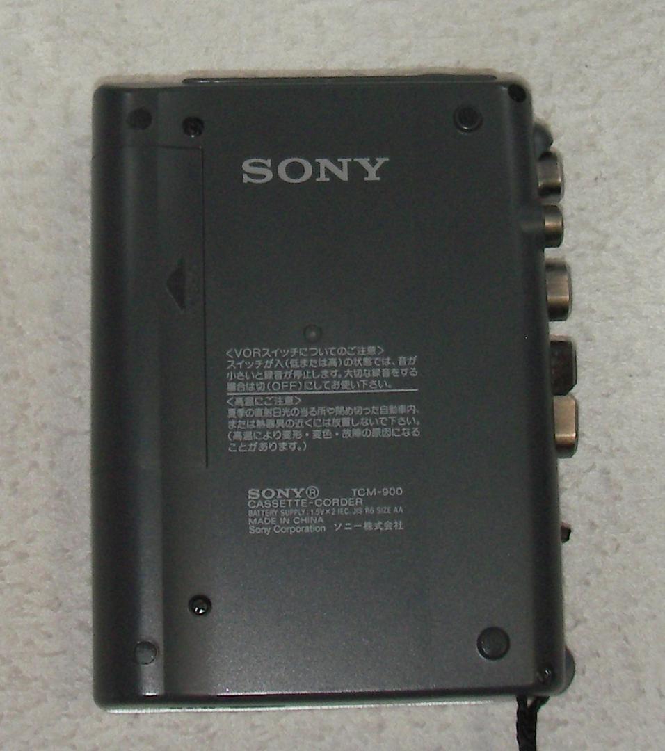 良品：Sony TCM-900 ソニー・最上位カセットテープレコーダー、電池付