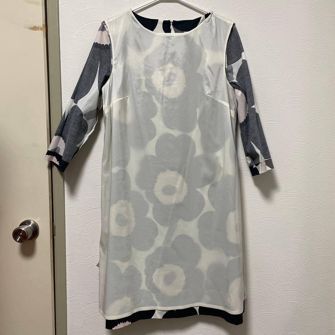 【美品】マリメッコ ワンピース M 花柄 膝丈