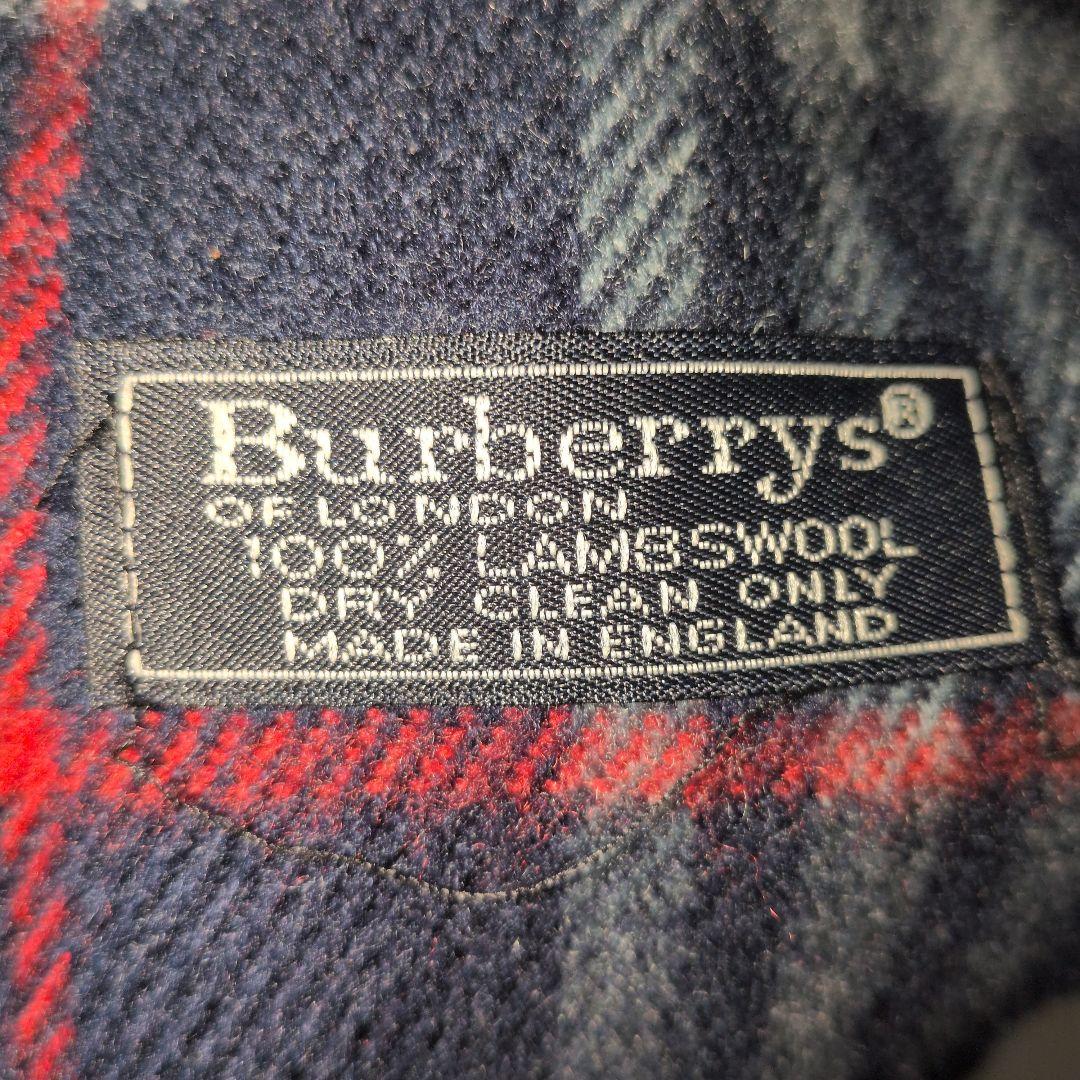 90's Burberry's チェック柄 マフラー ネイビー ENGLAND
