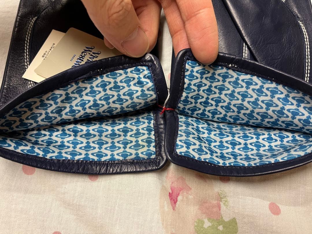 Vivienne Westwood ネイビー 羊革レザー手袋24cm