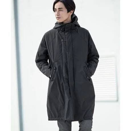 西川ダウン　ナノユニバース　ロングモッズコート　機能中綿