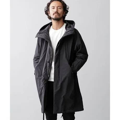 西川ダウン　ナノユニバース　ロングモッズコート　機能中綿