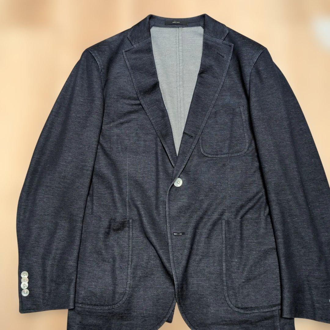 プーム美品 ボリオリ DOVER ネイビージャージージャケット サイズ52