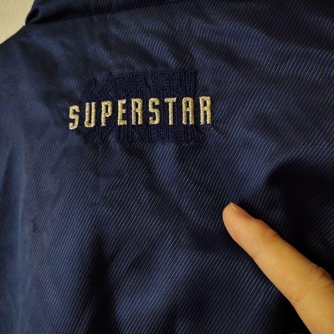 B13） SUPERSTAR MIZUNO 90sネイビー ブルゾン
