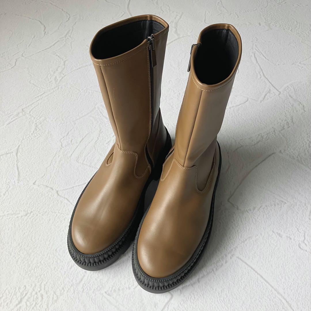 ✨新品✨REMME レメ 厚底 サイドジップ ブーツ ミドル丈 37 サイドゴア