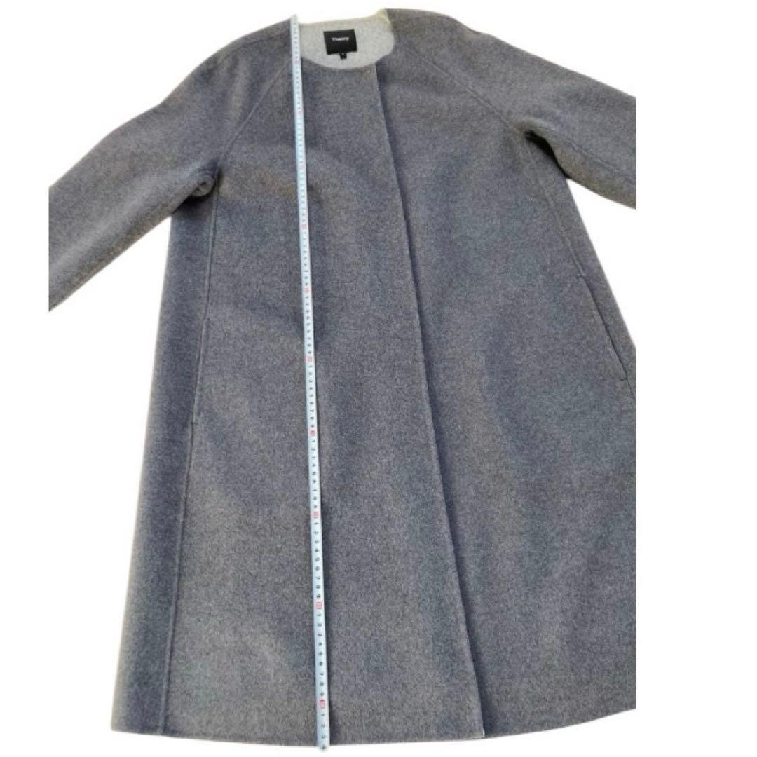 【土日価格】美品Theory ダブルフェイスストール付　カシミア混
