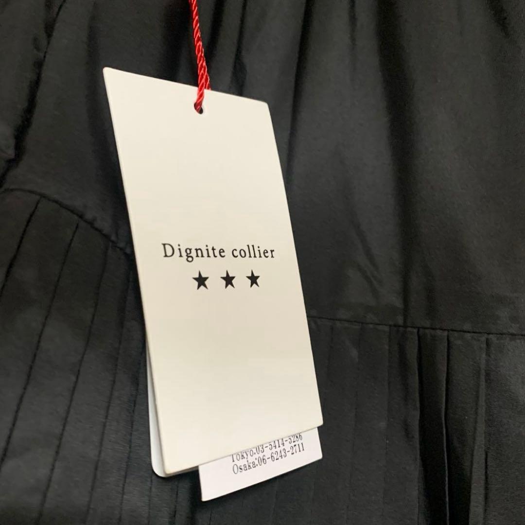 新品Dignite collier 3段　プリーツ　スカート　ブラック