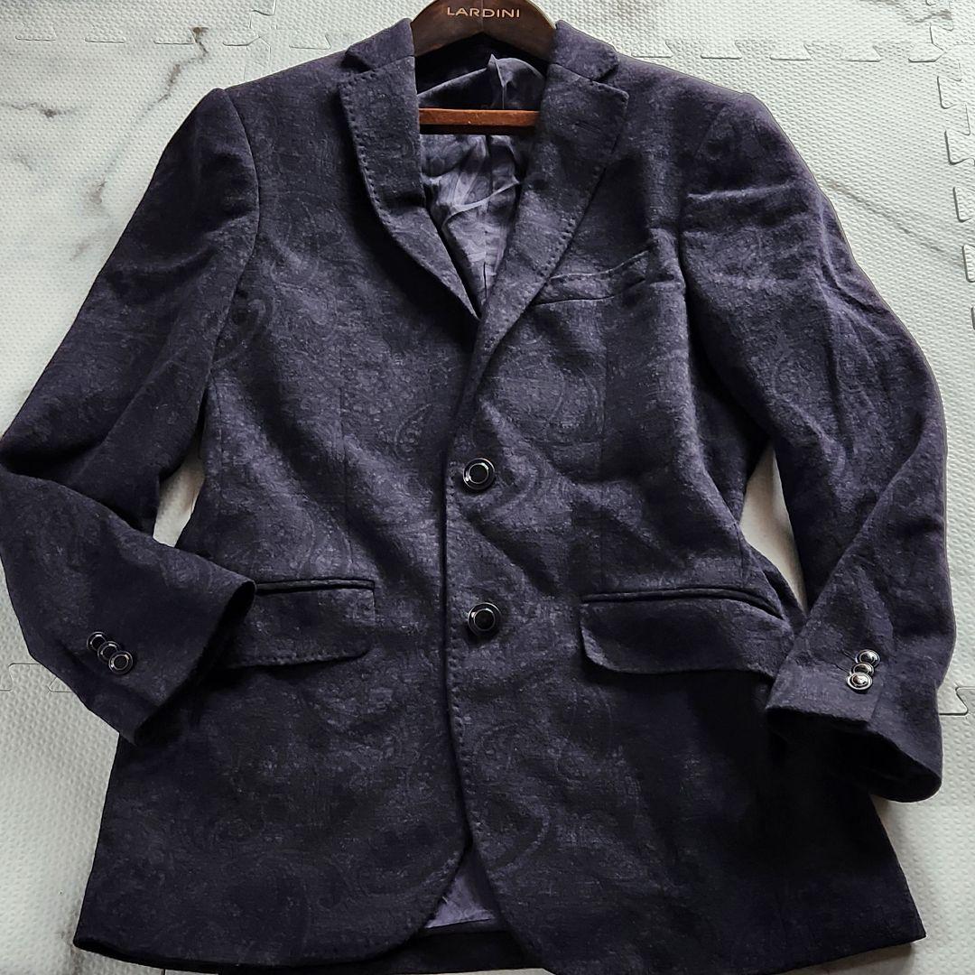 入手困難✨ETRO エトロ テーラードジャケット 両面ペイズリー総柄 ネイビー