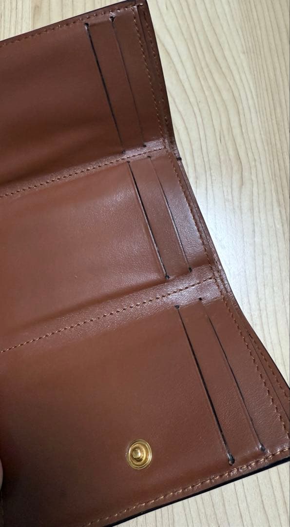 【極美品】BURBERRY 三つ折り財布 ストライプ