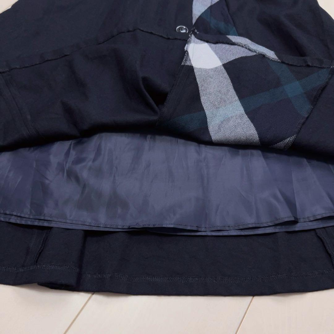 ☆BLUE LABEL CRESTBRIDGE☆ネイビーフレアスカート チェック