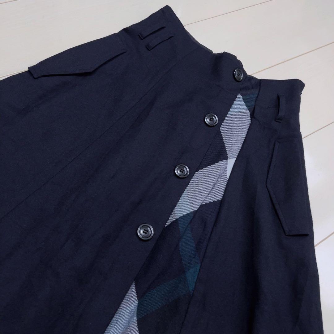 ☆BLUE LABEL CRESTBRIDGE☆ネイビーフレアスカート チェック