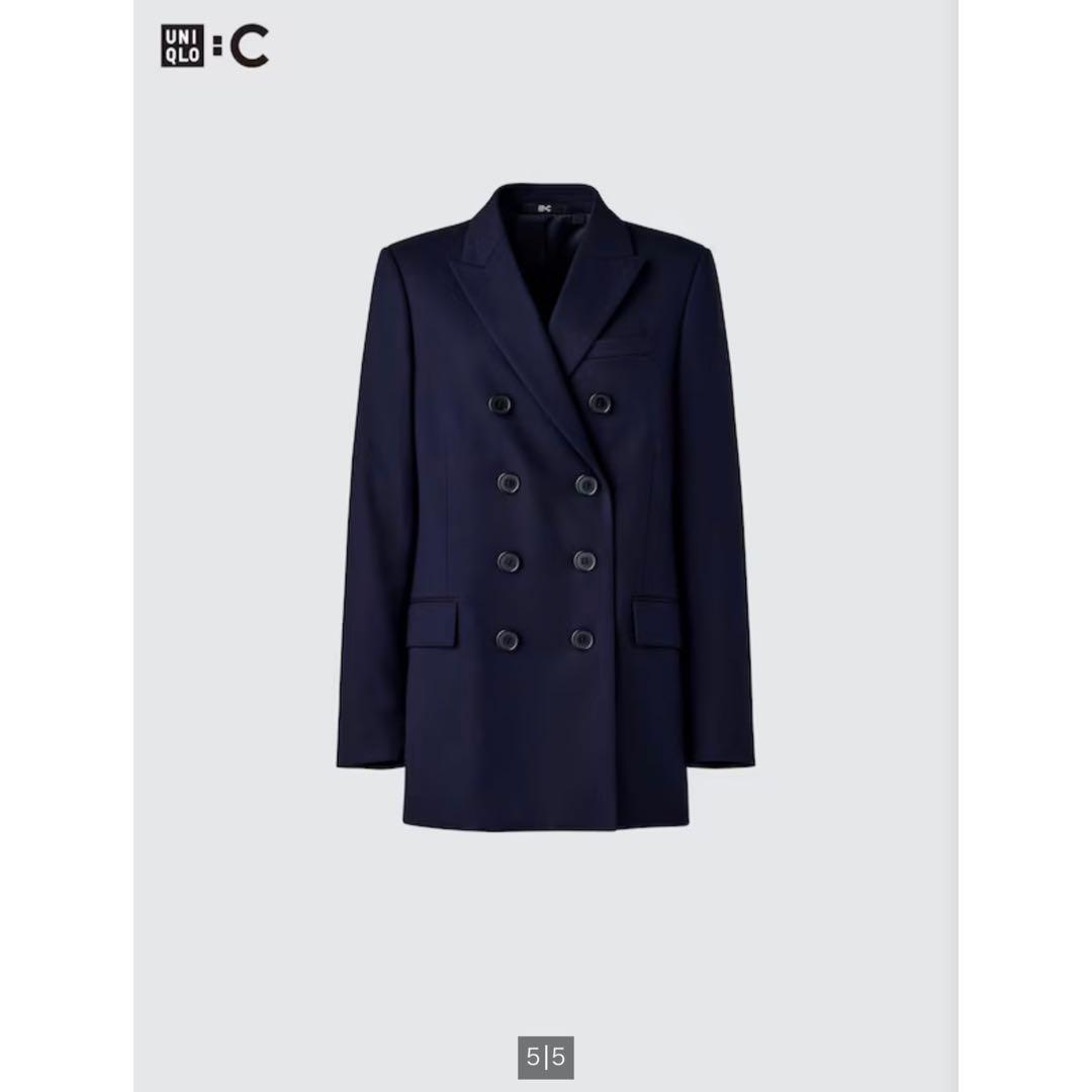 【2/28迄お値下げ‼️】【新品】UNIQLO C ダブルテーラードジャケット L