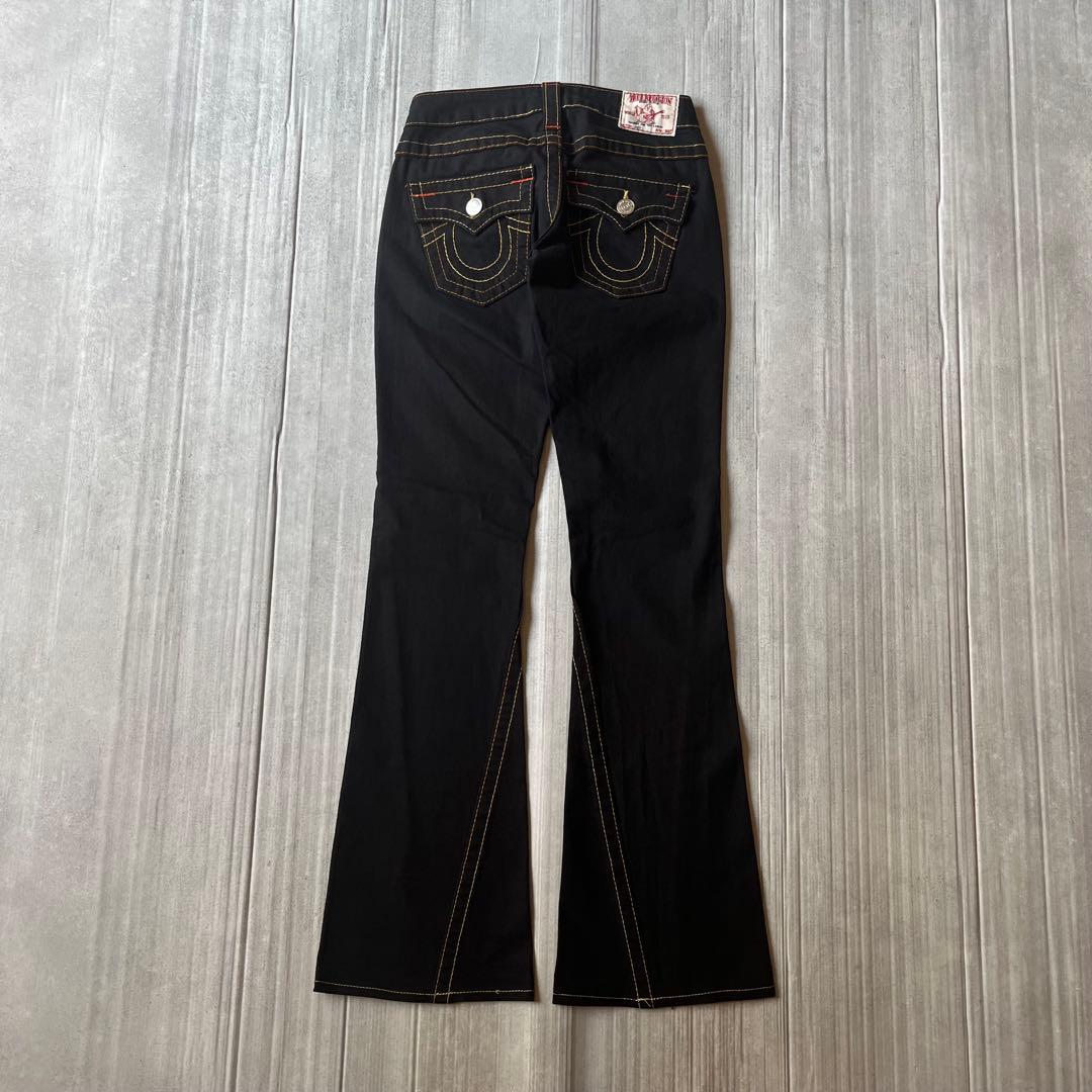 TRUE RELIGION ブラックデニム USA製 フレア ブーツカット 24