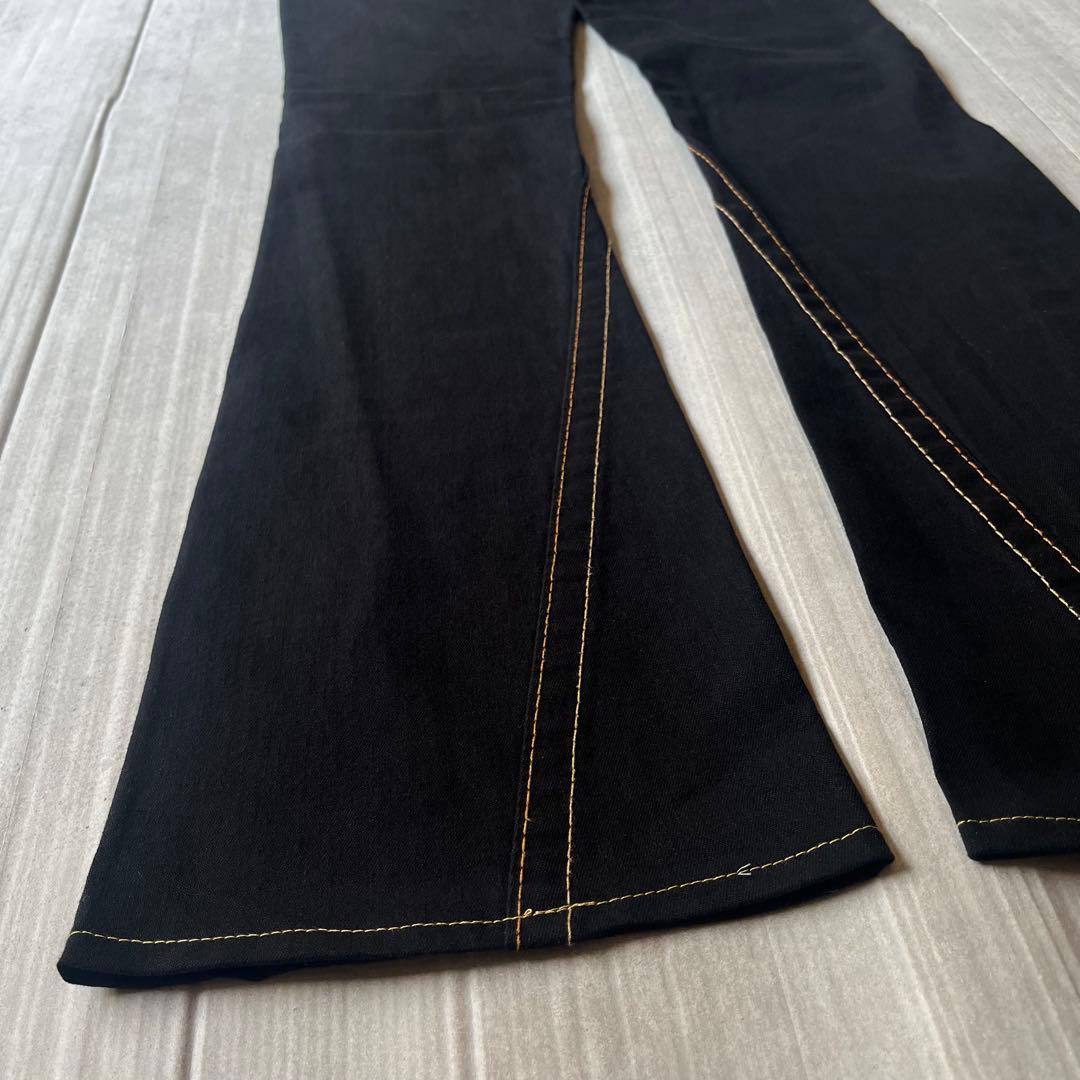 TRUE RELIGION ブラックデニム USA製 フレア ブーツカット 24