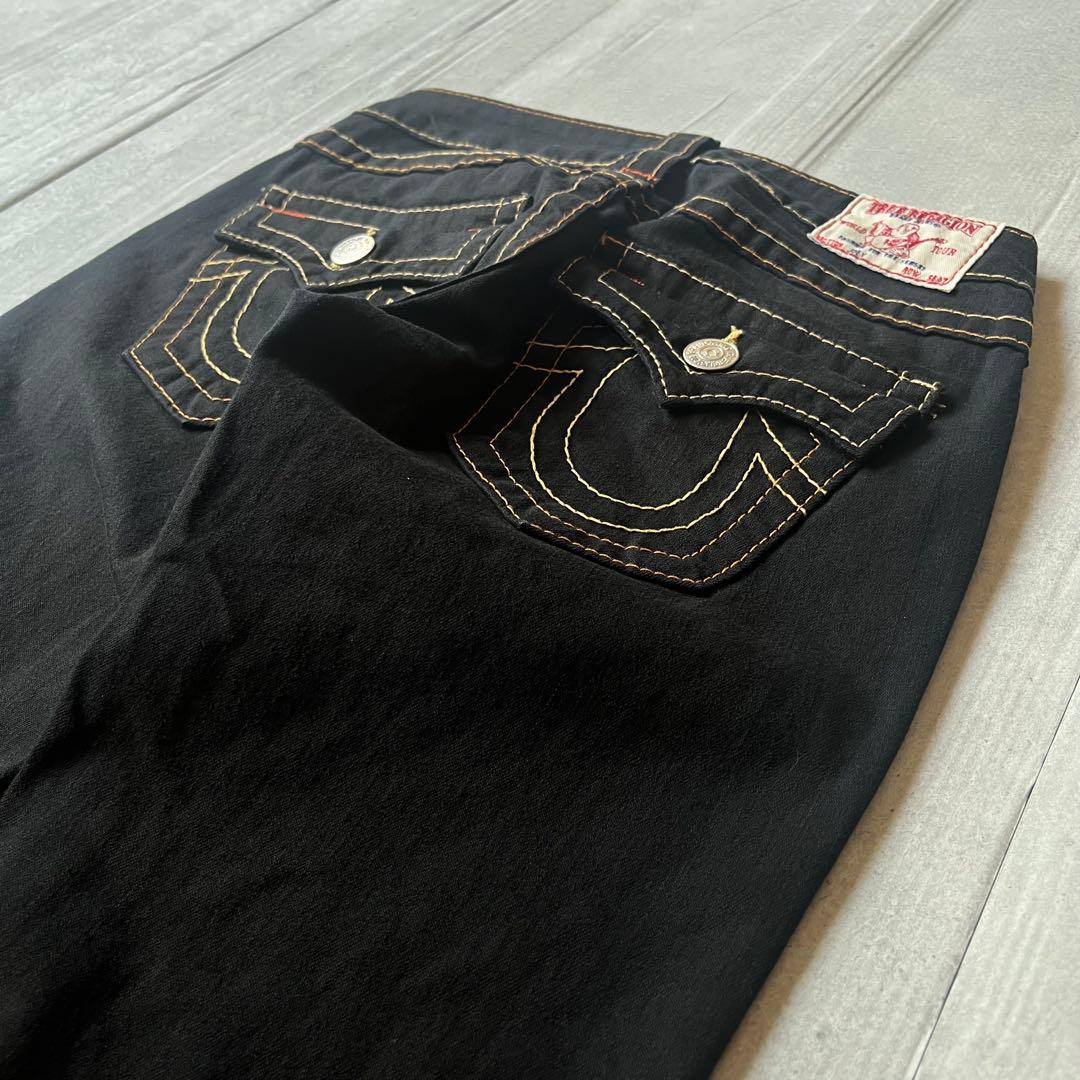TRUE RELIGION ブラックデニム USA製 フレア ブーツカット 24