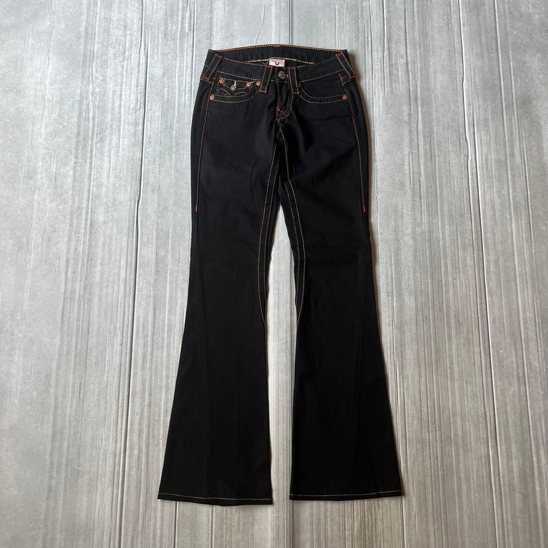 TRUE RELIGION ブラックデニム USA製 フレア ブーツカット 24