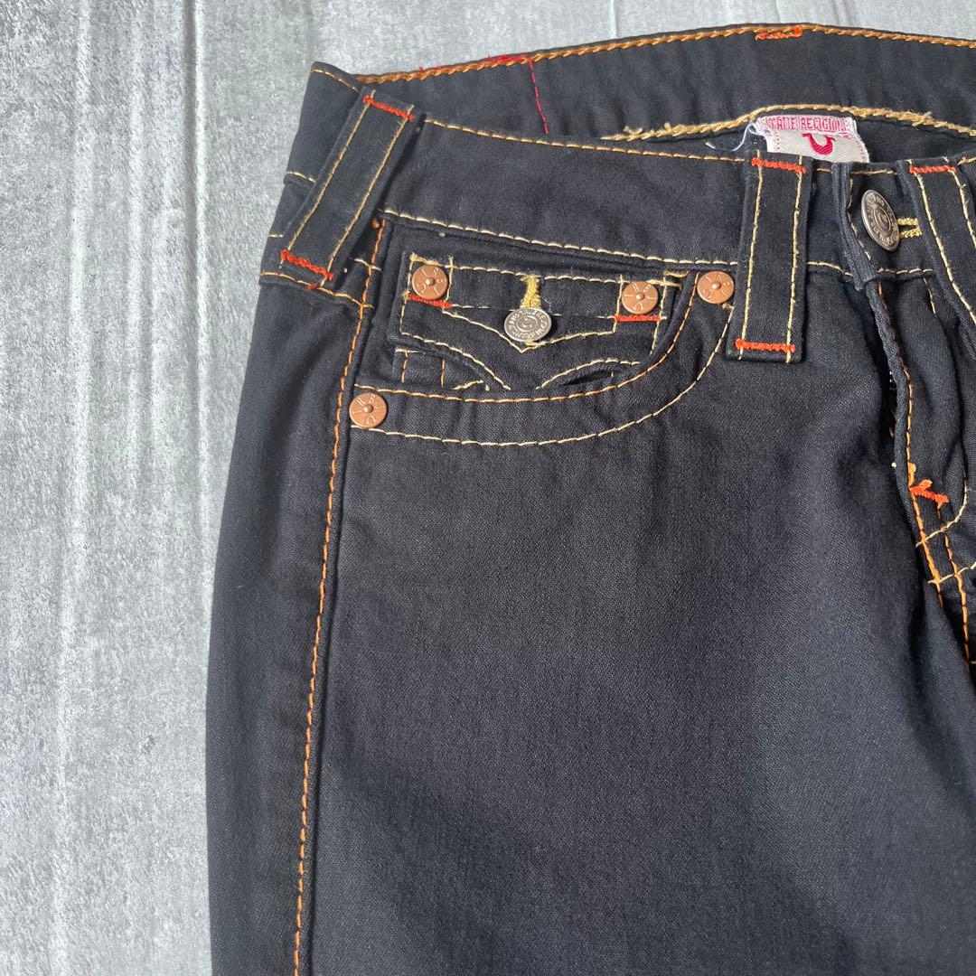 TRUE RELIGION ブラックデニム USA製 フレア ブーツカット 24