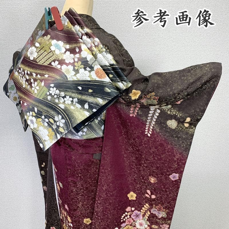 601z15〇翠山工房 徳永憲峯 振袖 金通し 地紋 辻が花絞り染〇美品 成人式