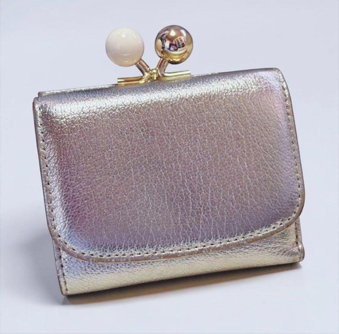 【PEZ(ペッツ) ×ear】本革/コラボ三つ折りがま口財布
