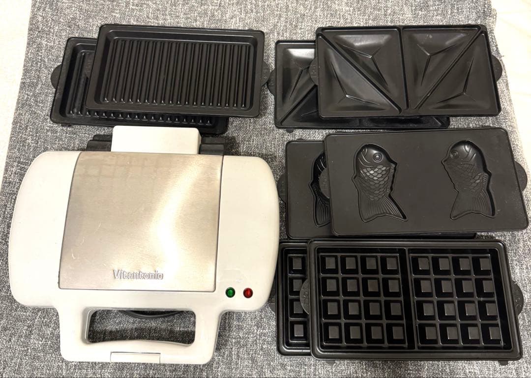 [説明書付]ビタントニオ　ホットサンドベーカーＶＷＨ−４１００−W