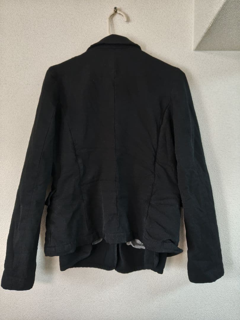 Y様COMME des GARÇONSベスト付き ポリ縮絨丸襟ジャケット黒S