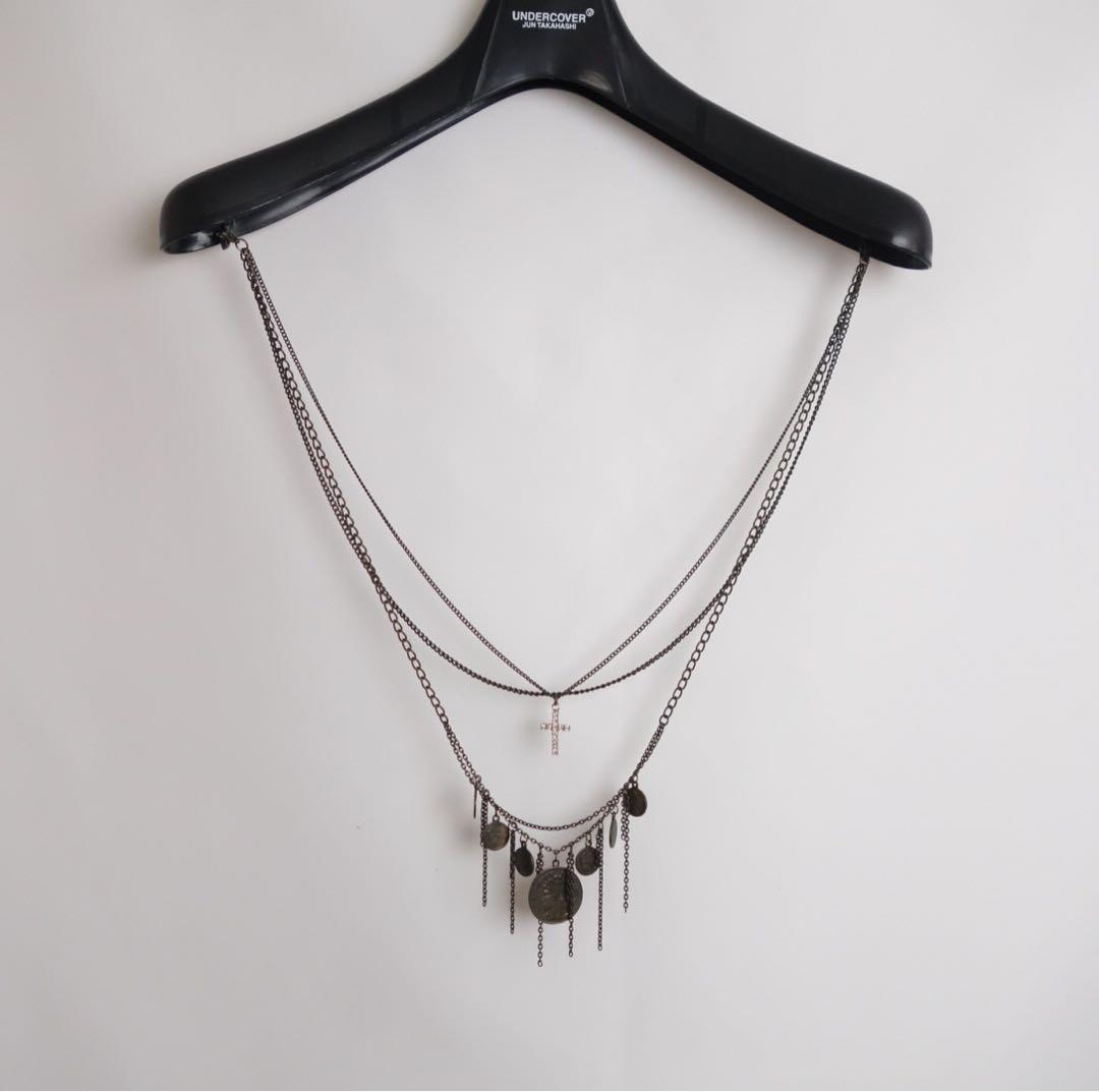 00s CIVARIZE Cross Chain Necklace 多重 三連