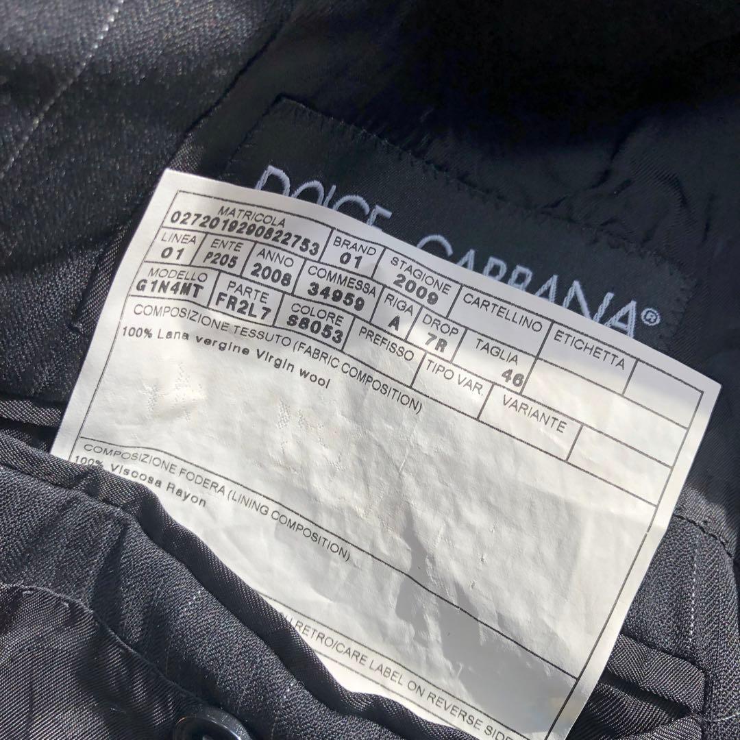 dolce&gabbana ストライプ セットアップ ジャケット パンツ 黒