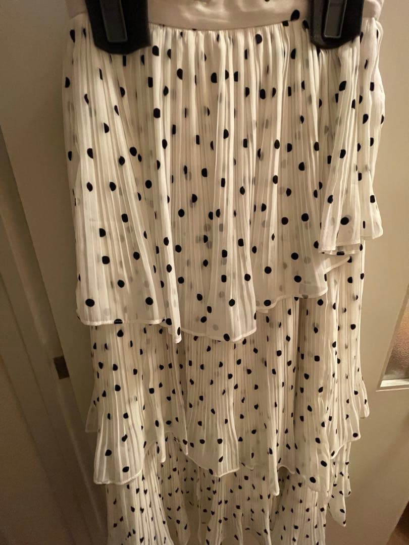 SNIDEL Sustainableプリーツティアードロングスカート（DOT）