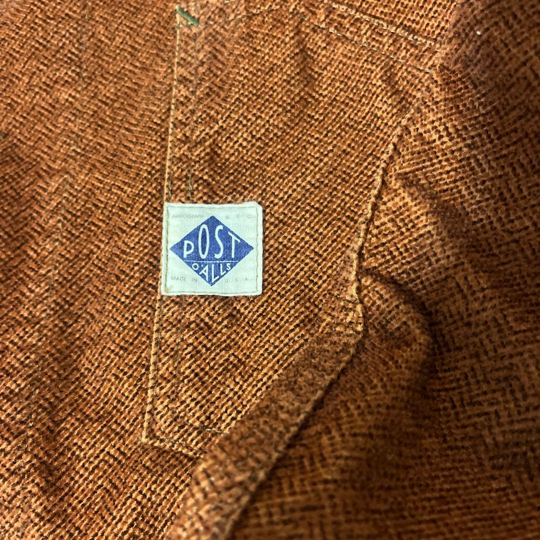 POST OVERALLS カバーオール M ヘリンボーン